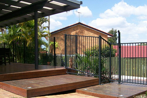 Architectural deck added to rear of house in Nundah.